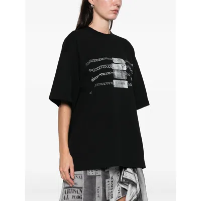 Alexander Wang Women Short Sleeve Chain Graphic T-shirt In Black