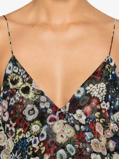 Khaite Taja Floral-print Silk-chiffon Maxi Dress In Multi