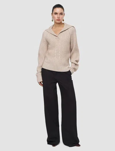 Joseph Robby Mouliné Merino Knit Jumper In Neutral