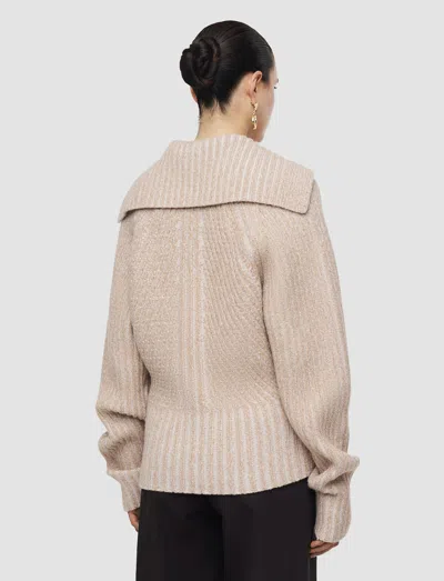 Joseph Robby Mouliné Merino Knit Jumper In Neutral