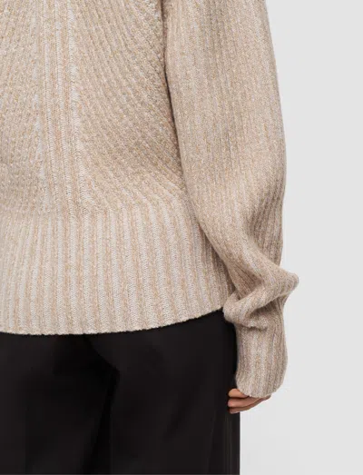Joseph Robby Mouliné Merino Knit Jumper In Neutral