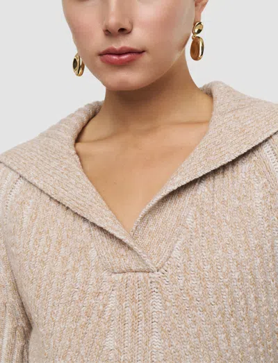 Joseph Robby Mouliné Merino Knit Jumper In Neutral