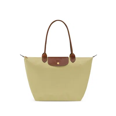 Longchamp Pistachio Coloured Le Pliage Original L Bag In Multi