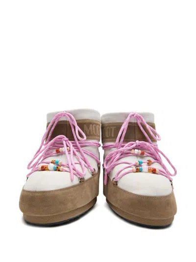 Moon Boot X Guest In Residence Suede Boots With Beads In Brown