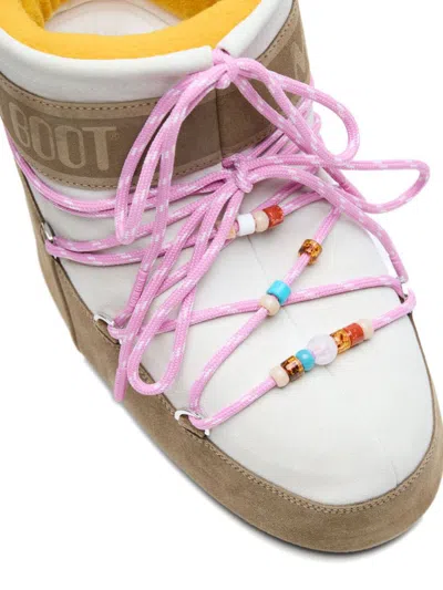 Moon Boot X Guest In Residence Suede Boots With Beads In Brown