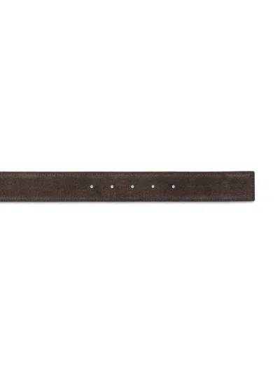 Fendi Men Squared Ff Belt In Brown