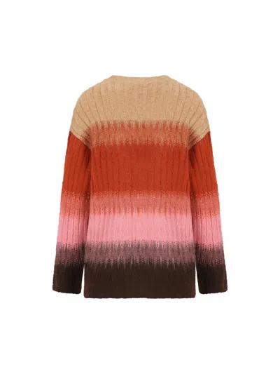 Fendi Gradient Mohair And Wool Oversized Cardigan Clothing In Multi
