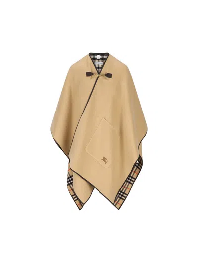 Burberry Patch Pocket Shawl In Brown