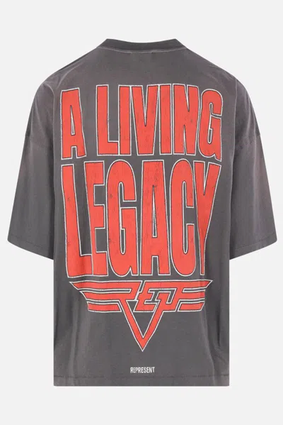 Represent Living Legacy Graphic Print T-shirt In Gray