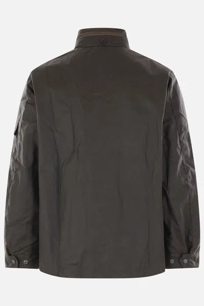 Barbour Logo-embroidered Jacket In Green
