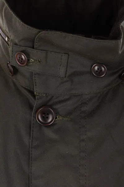 Barbour Logo-embroidered Jacket In Green