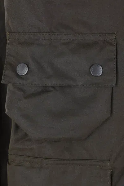 Barbour Logo-embroidered Jacket In Green