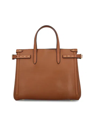 Valentino Garavani Brown Leather Antibes Shopping Bag
