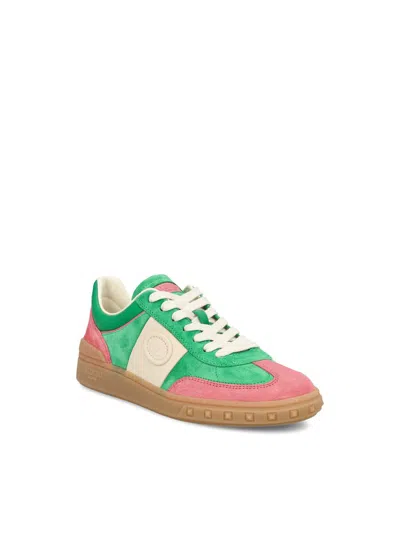 Valentino Garavani Multicolor Suede Upvillage Sneakers In Green