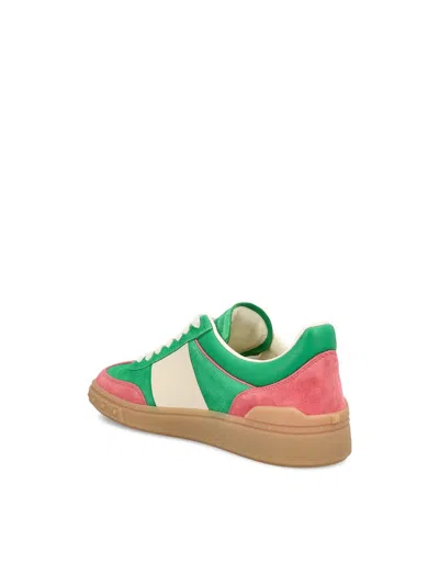 Valentino Garavani Multicolor Suede Upvillage Sneakers In Green