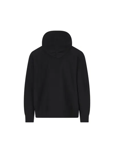 Givenchy Couture Seam Fleece Hoodie With Paris Embroidery Clothing In Black