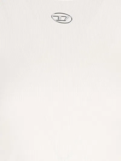 Diesel White Stretch Cotton T-elle T-shirt In White