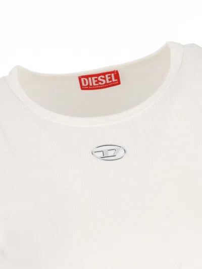 Diesel White Stretch Cotton T-elle T-shirt In White
