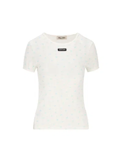 Miu Miu T-shirt And Polo Shirt In Multi