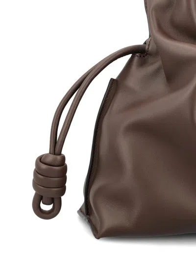 Loewe Flamenco Medium Clutch Bag In Napa Leather In Brown