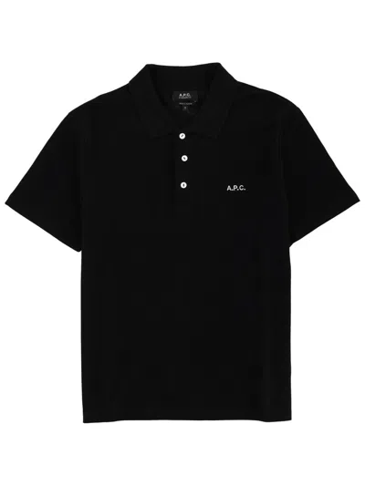 Apc Standard Logo Polo In Black