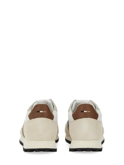 Hugo Boss Sneakers Panel Rubber Sole In Neutral