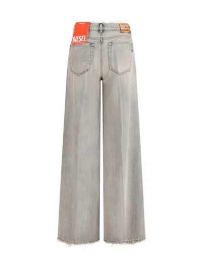 Diesel Flared Jeans 1978 D-akemi In Washed Gray In Gray