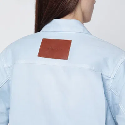 Victoria Beckham Denim Jacket With Chest Pockets And Collar In Blue