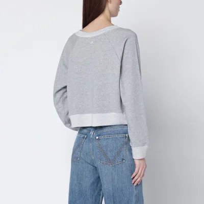 Victoria Beckham Constance Sweatshirt In Grey Mélange In Gray