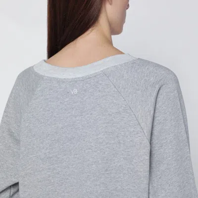 Victoria Beckham Constance Sweatshirt In Grey Mélange In Gray