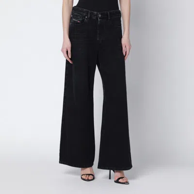 Diesel Flare 1978 D-akemi Jeans In Dark Washed Blue In Black
