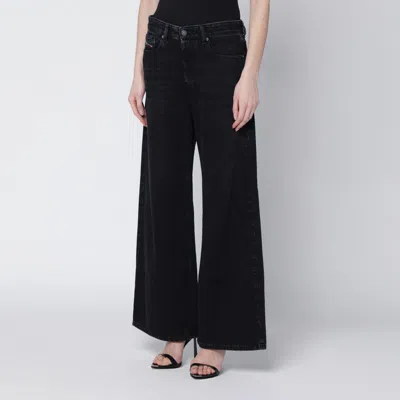 Diesel Flare 1978 D-akemi Jeans In Dark Washed Blue In Black