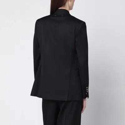 Golden Goose Black Double-breasted Wool Jacket In Black