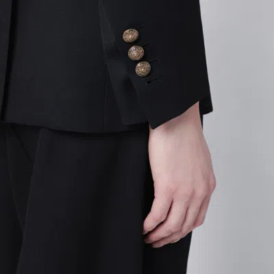 Golden Goose Black Double-breasted Wool Jacket In Black