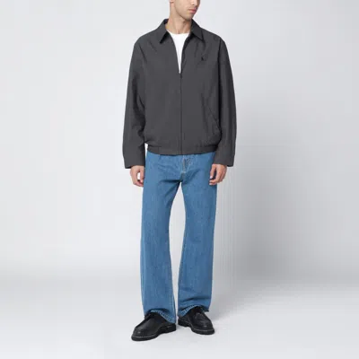 Polo Ralph Lauren Logo Embroidered Zip-up Jacket In Gray