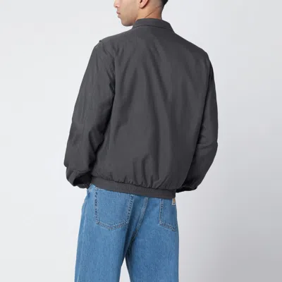 Polo Ralph Lauren Logo Embroidered Zip-up Jacket In Gray