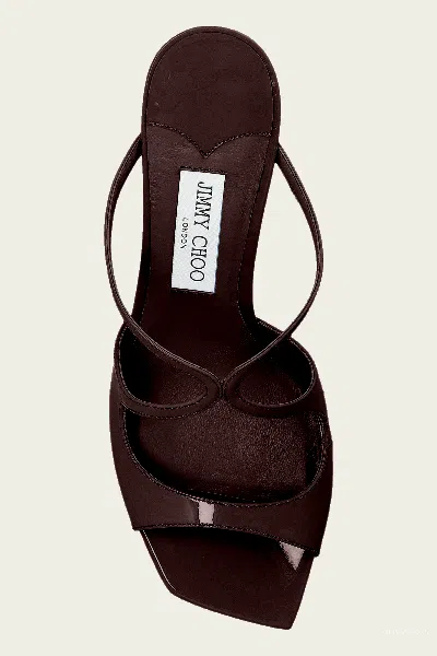 Jimmy Choo Anise 75 Mules In Deep Merlot In Multi
