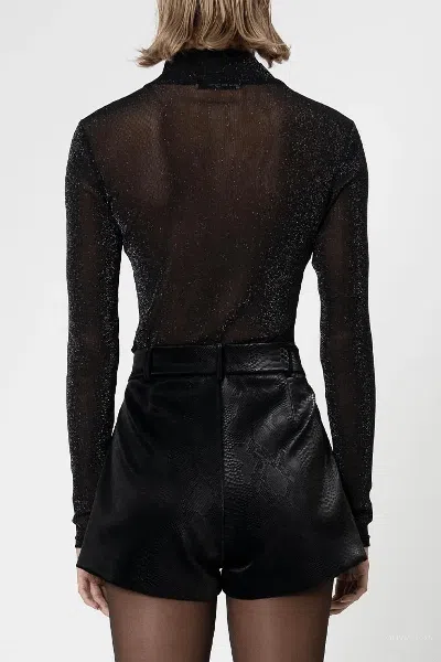 Nonchalant Label Callie Top In Black In Black