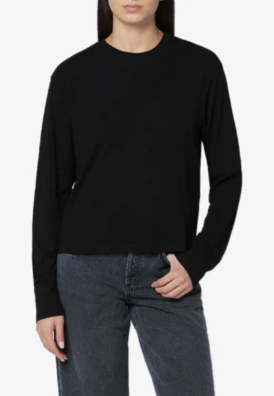 Agolde Sydney Long-sleeved T-shirt In Black