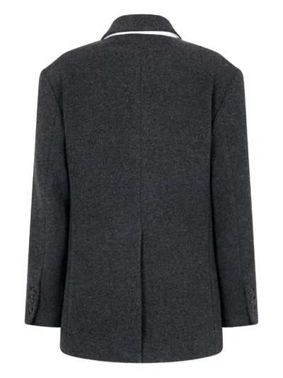 Studio Tomboy Toggle-button Jacket In Gray