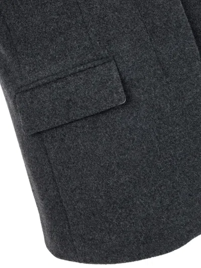 Studio Tomboy Toggle-button Jacket In Gray