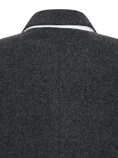 Studio Tomboy Toggle-button Jacket In Gray