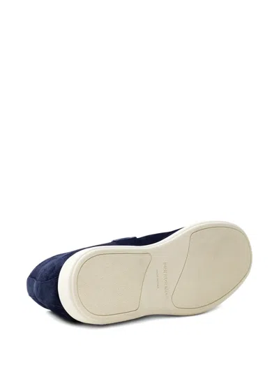 Ferragamo Suede Desert Boots In Blue
