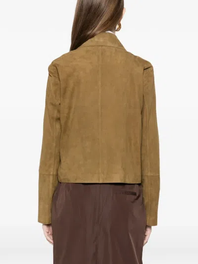 Arma Button Suede Jacket In Multi