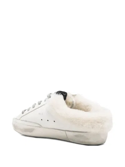Golden Goose Burberry Leather Chelsea Slip Ons In White