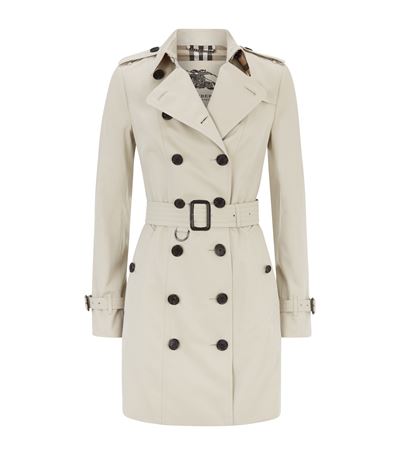 Burberry The Kensington Mid-length Heritage Trench Coat In Stone | ModeSens