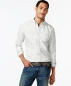 Tommy Hilfiger Capote Mens Woven Classic Fit Button-down Shirt In Classic White