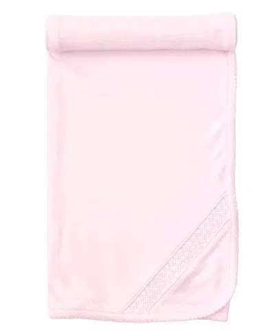 Kissy Kissy Hand Smocked Clb Charmed Blanket In Pink