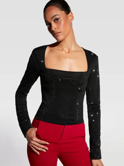 As By Df Majesty Studded Long-sleeve Top In Black