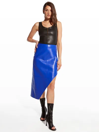 As By Df Poppy Stretch Leather Bodysuit In Black